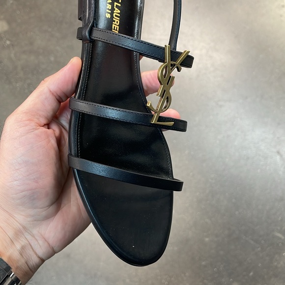 Yves Saint Laurent Shoes - Yves Saint Laurent Black Minimalist Sandals